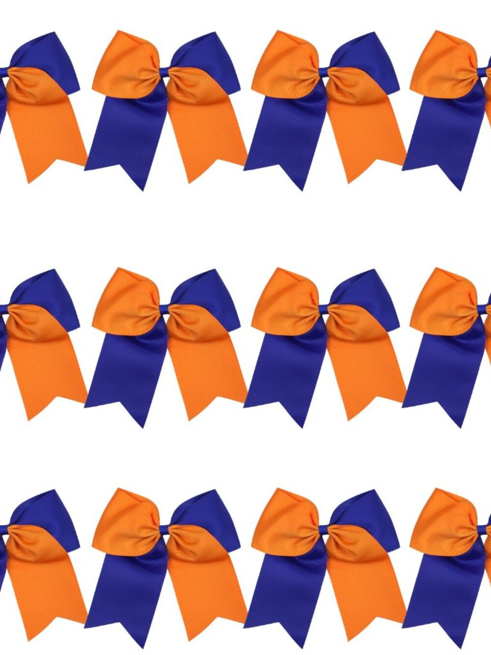 8 Inch 2 Colors Jumbo Cheerleader Bows Ponytail Holder Cheerleading Bows Hair 12